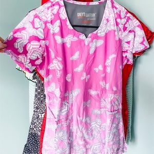 Grey’s Anatomy Butterfly Scrub Top